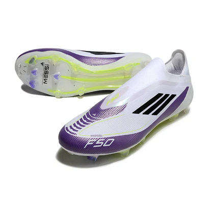 BOTA DE FUTBOL ADIDAS F50 ELITE FG - BLANCO/PÚRPURA