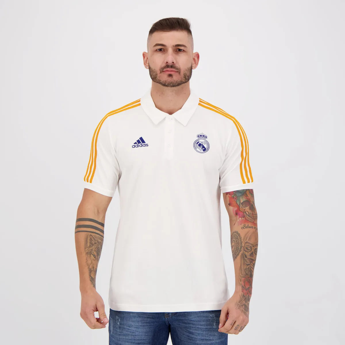 REAL MADRID Polo Hombre Entrenamiento Blanco 24/25